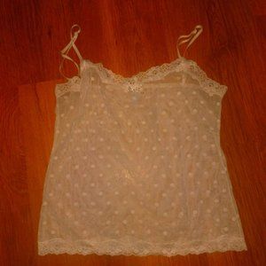 Sheer polka dot camisole